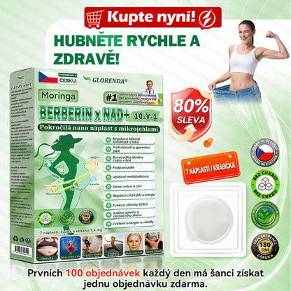 Oficiální obchod | 🌿𝑮𝑳𝑶𝐑𝐄𝐍𝐃𝘼® Moringa · Berberin × NAD+ 10v1 Pokročilá nano náplast s mikrojehlami (pouze jednou denně, viditelné výsledky již za 7 dní) 🌿Pro osoby s obezitou, ochablou pokožkou, cukrovkou a problémy s klouby