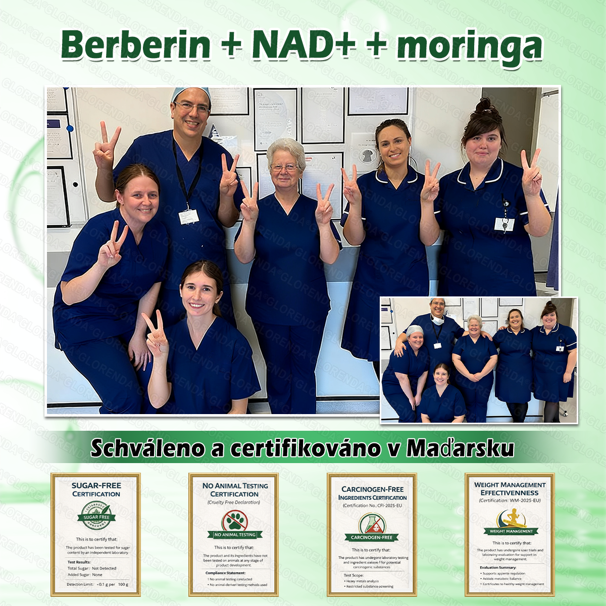 Oficiální obchod | 🌿𝑮𝑳𝑶𝐑𝐄𝐍𝐃𝘼® Moringa · Berberin × NAD+ 10v1 Pokročilá nano náplast s mikrojehlami (pouze jednou denně, viditelné výsledky již za 7 dní) 🌿Pro osoby s obezitou, ochablou pokožkou, cukrovkou a problémy s klouby